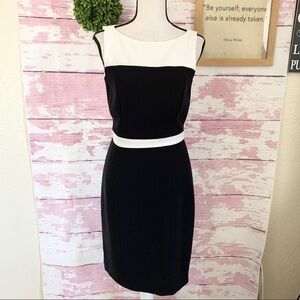 CLAUDIA STRATER Black White Sleeveless Dress 34